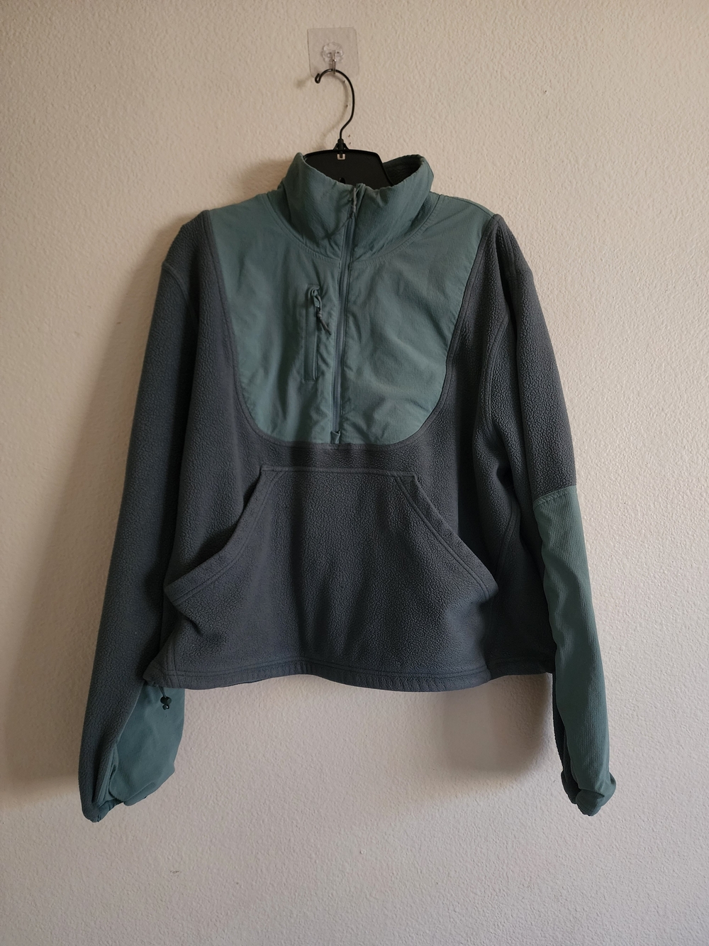 Lululemon Cold Weather Running Fleece Half Zip Pullover Jacket Green Large
